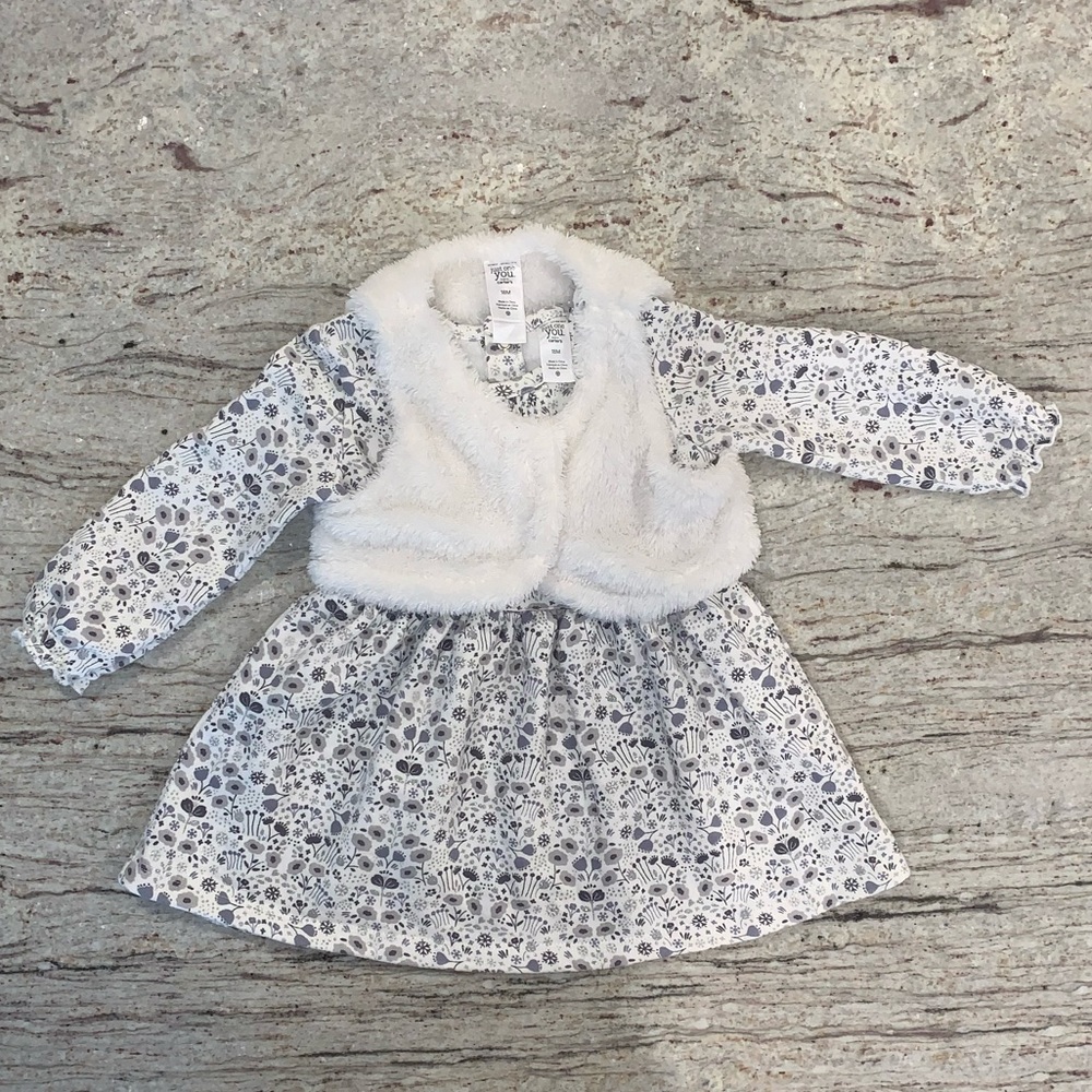 Winter dress with vest